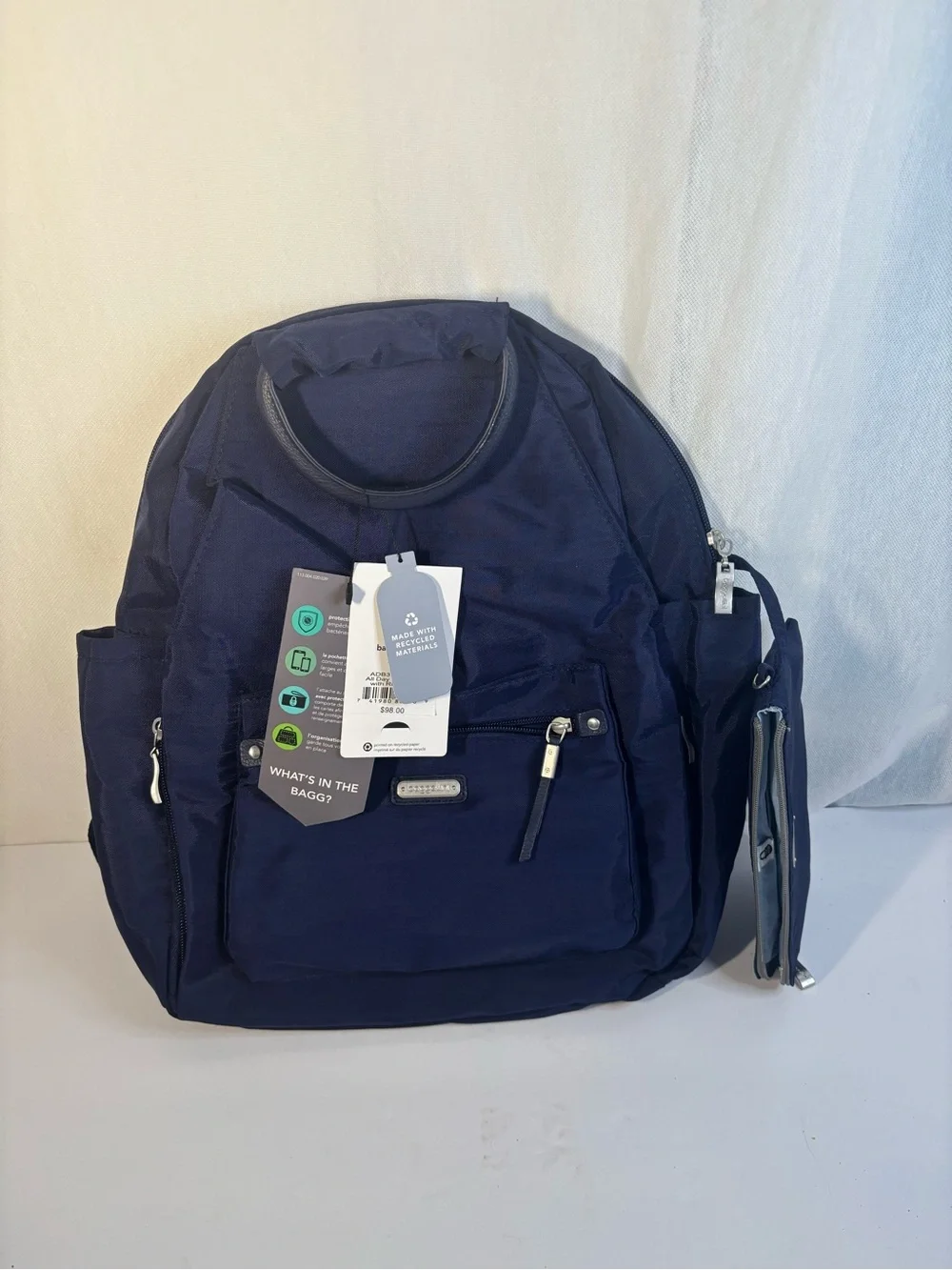 Baggalini NWT Navy Blue Backpack - Everyday Travel Bag